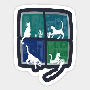 Windows20 - Cats in Corona Quarantine Sticker